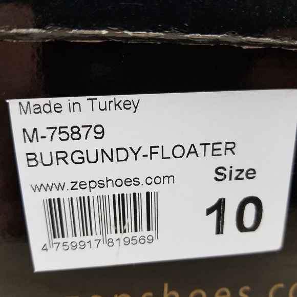 Men's Boots 10M 100% Genuine Leather Burgundy Biker Paul Branco Side Zip Lace-up - Picture 10 of 10